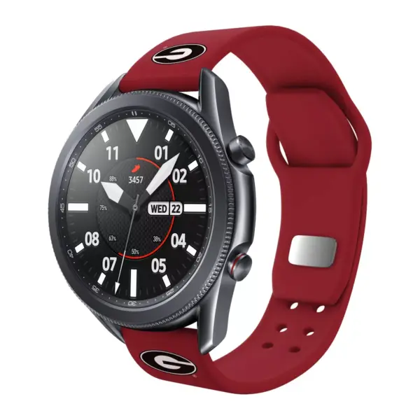 NCAA Georgia Bulldogs Samsung Watch Compatible Silicone Band - 20mm