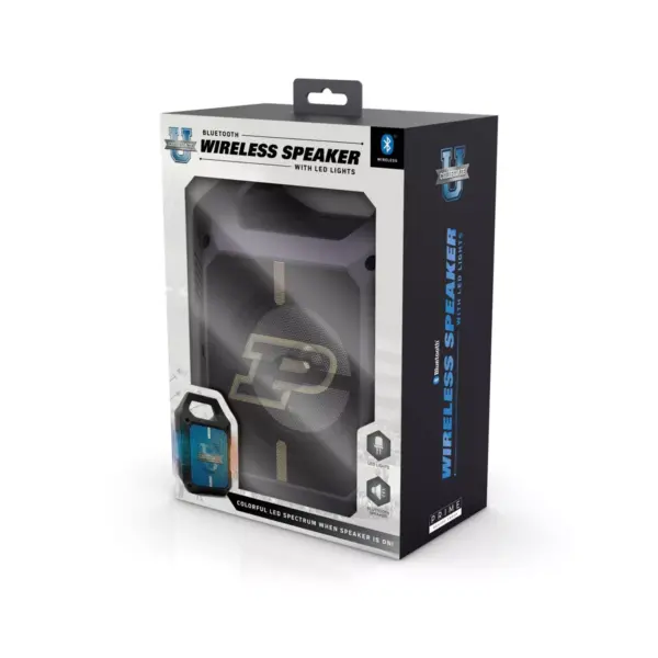 NCAA Purdue Boilermakers Bluetooth Speaker with LED Lights