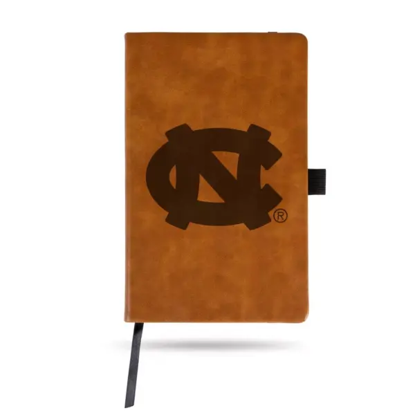 NCAA North Carolina Tar Heels Laser Engraved Brown Leather Padfolio