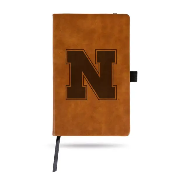 NCAA Nebraska Cornhuskers Laser Engraved Brown Leather Padfolio