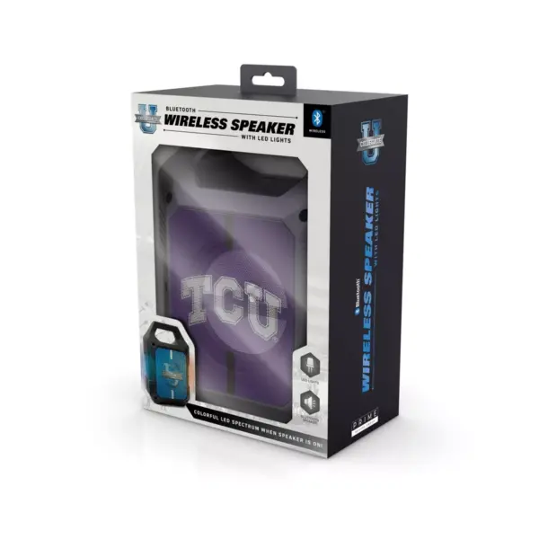 NCAA TCU Horned Frogs Bluetooth Speaker with LED Lights