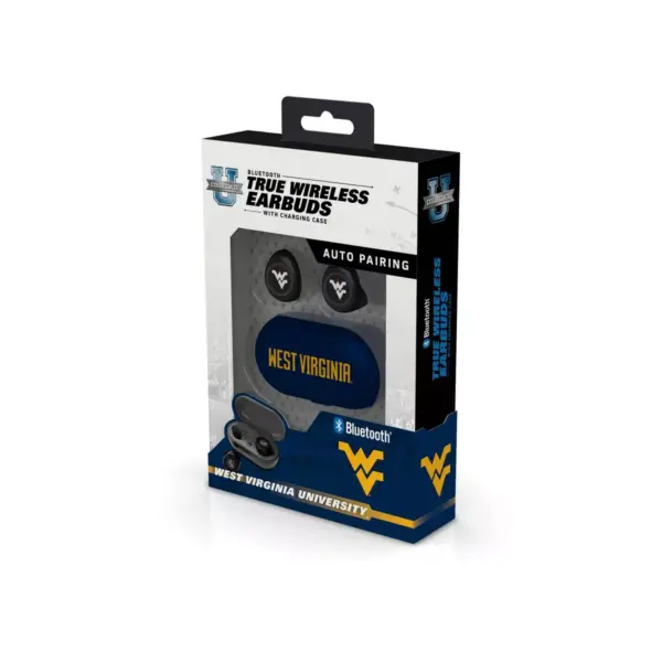 NCAA West Virginia Mountaineers True Wireless Bluetooth Earbuds