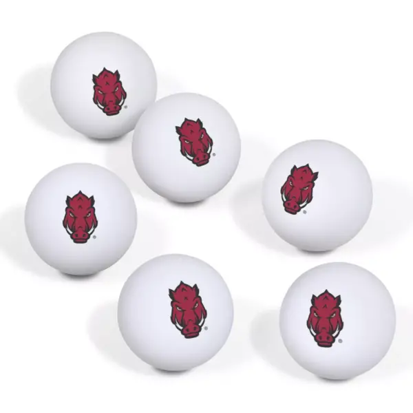 NCAA Arkansas Razorbacks Table Tennis Balls 6pk