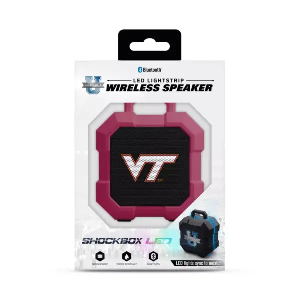 NCAA Virginia Tech Hokies LED ShockBox Bluetooth Speaker