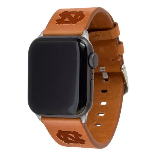 NCAA North Carolina Tar Heels Apple Watch Compatible Leather Band 42/44mm - Tan