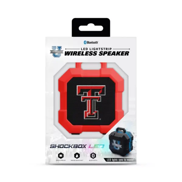 NCAA Texas Tech Red Raiders LED ShockBox Bluetooth Speaker