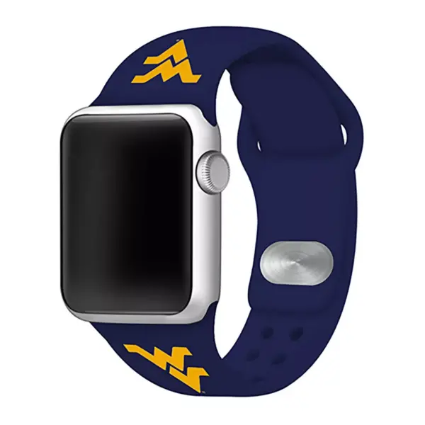 NCAA West Virginia Mountaineers Silicone Apple Watch Band 42mm