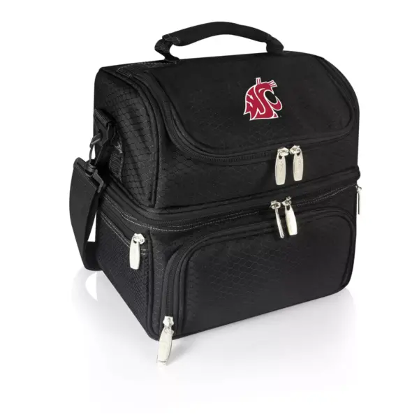 NCAA Washington State Cougars Pranzo Dual Compartment Lunch Bag - Black